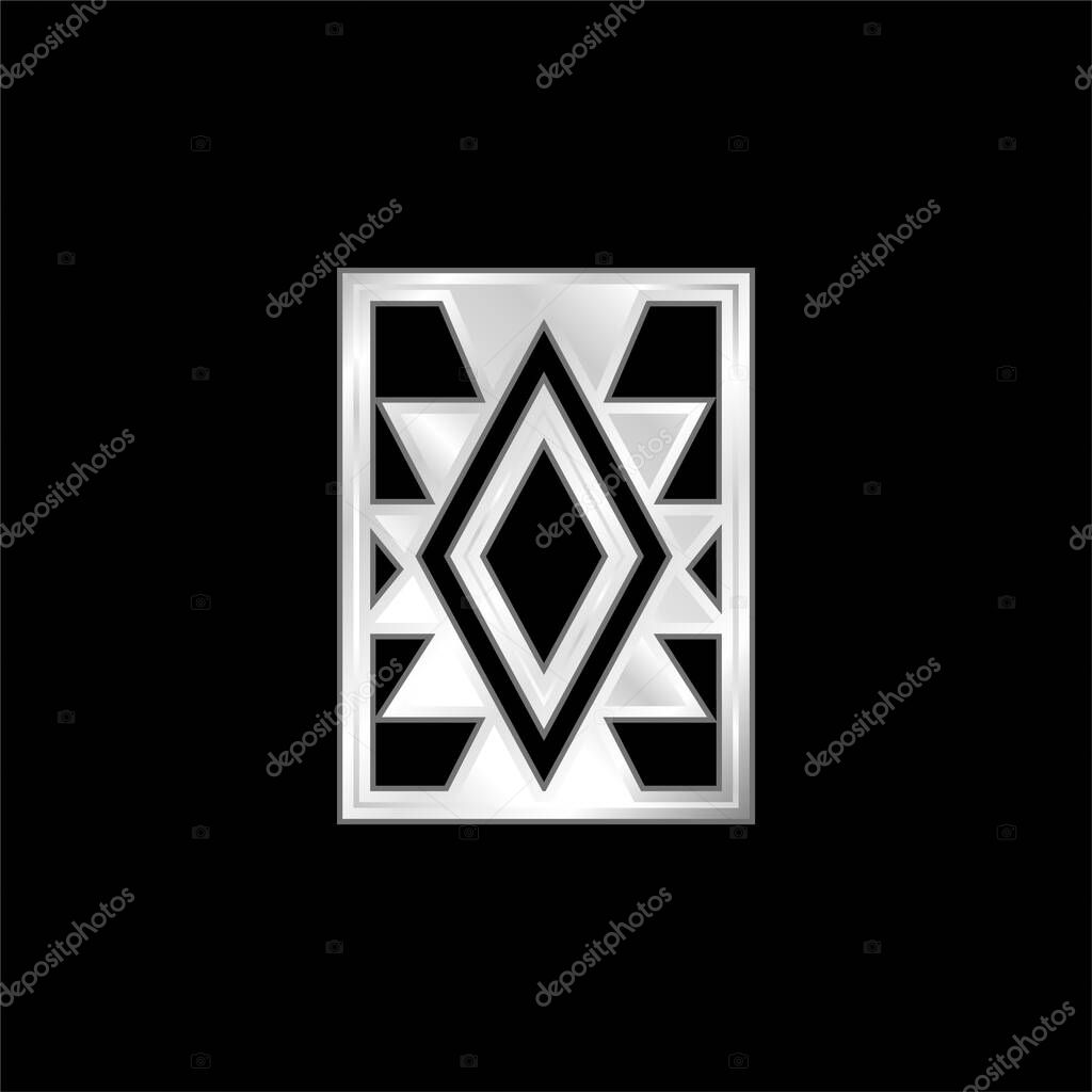 Artisanal Rug Of Mexico silver plated metallic icon
