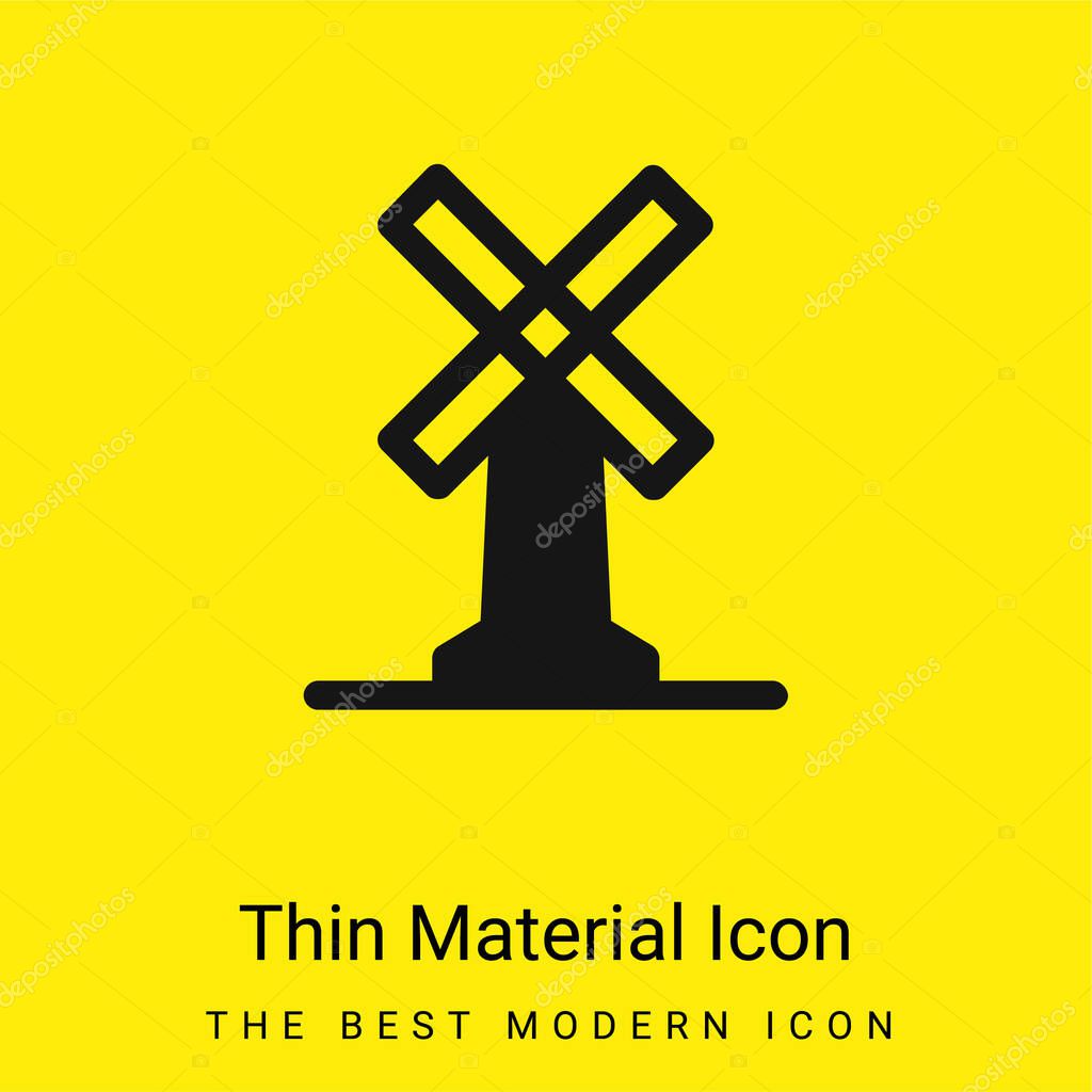 Big Windmill minimal bright yellow material icon