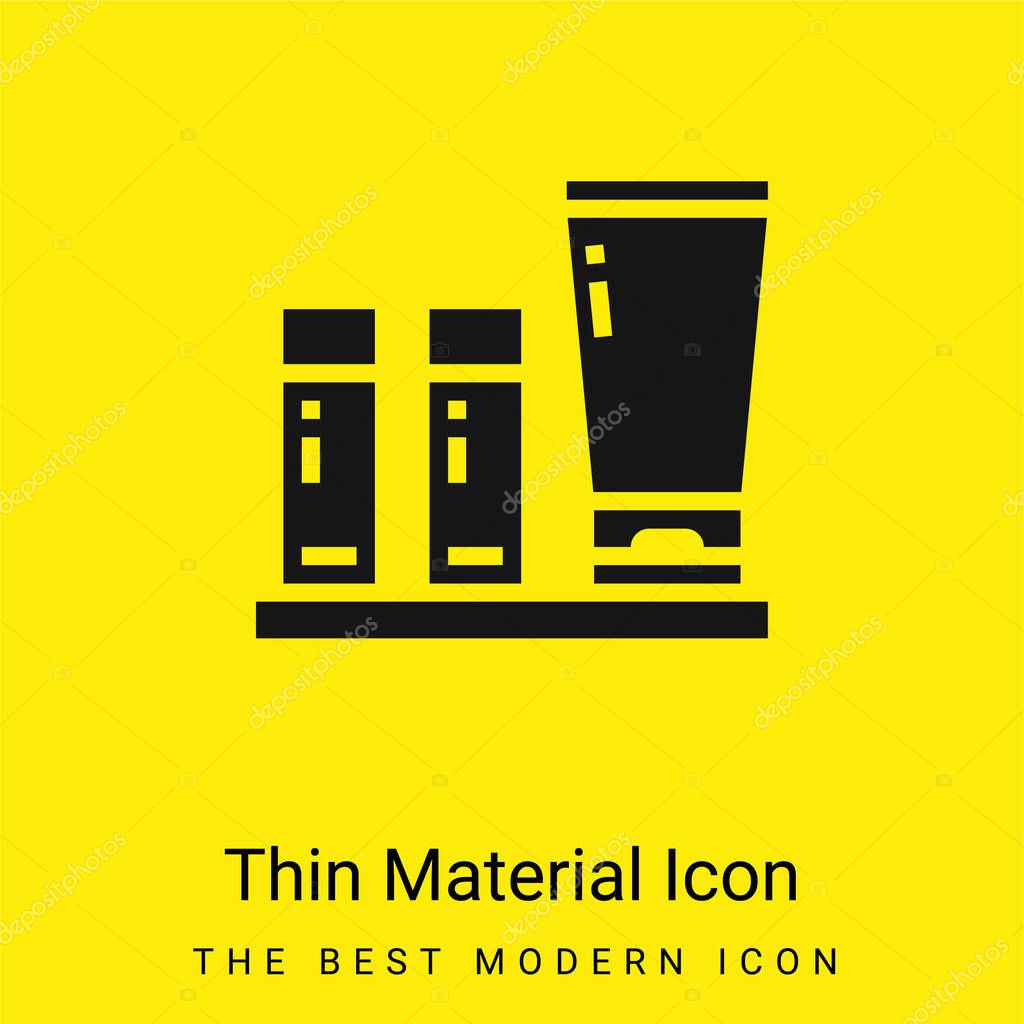 Amenities minimal bright yellow material icon