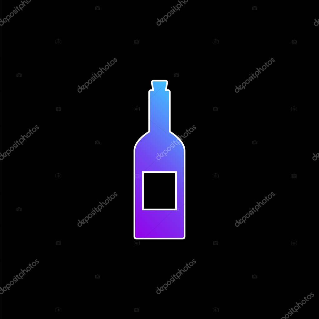 Bottle Of Wine blue gradient vector icon