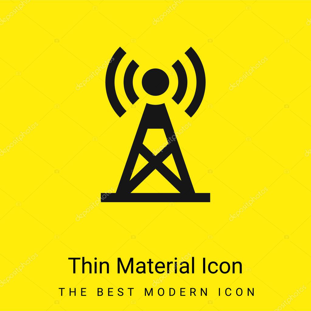 Antenna minimal bright yellow material icon