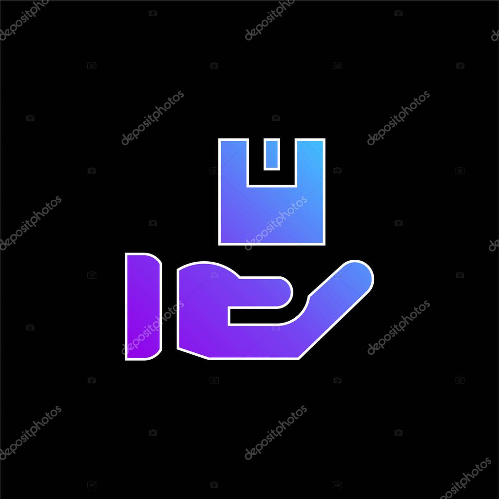 Box blue gradient vector icon