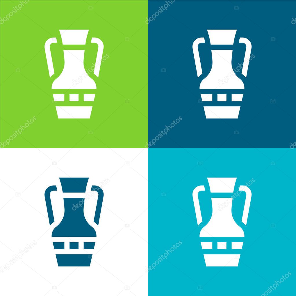 Amphora Flat four color minimal icon set