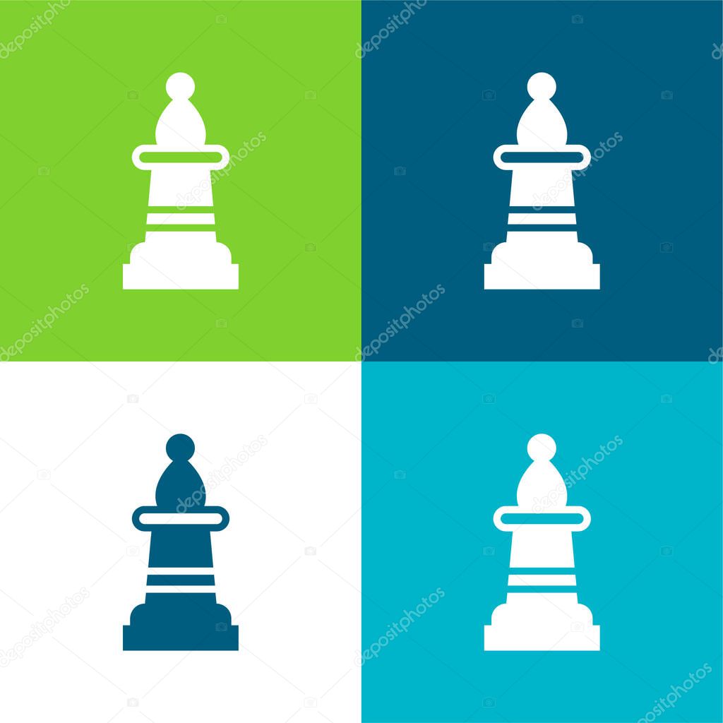 Bishop Flat four color minimal icon set
