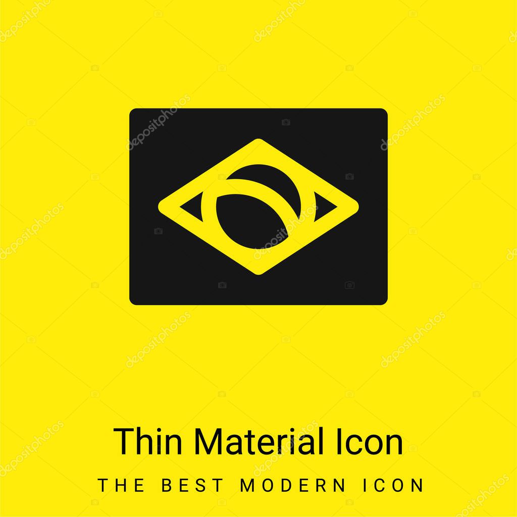 Brazil minimal bright yellow material icon