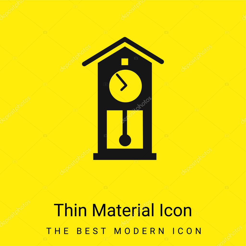 Antique Clock minimal bright yellow material icon