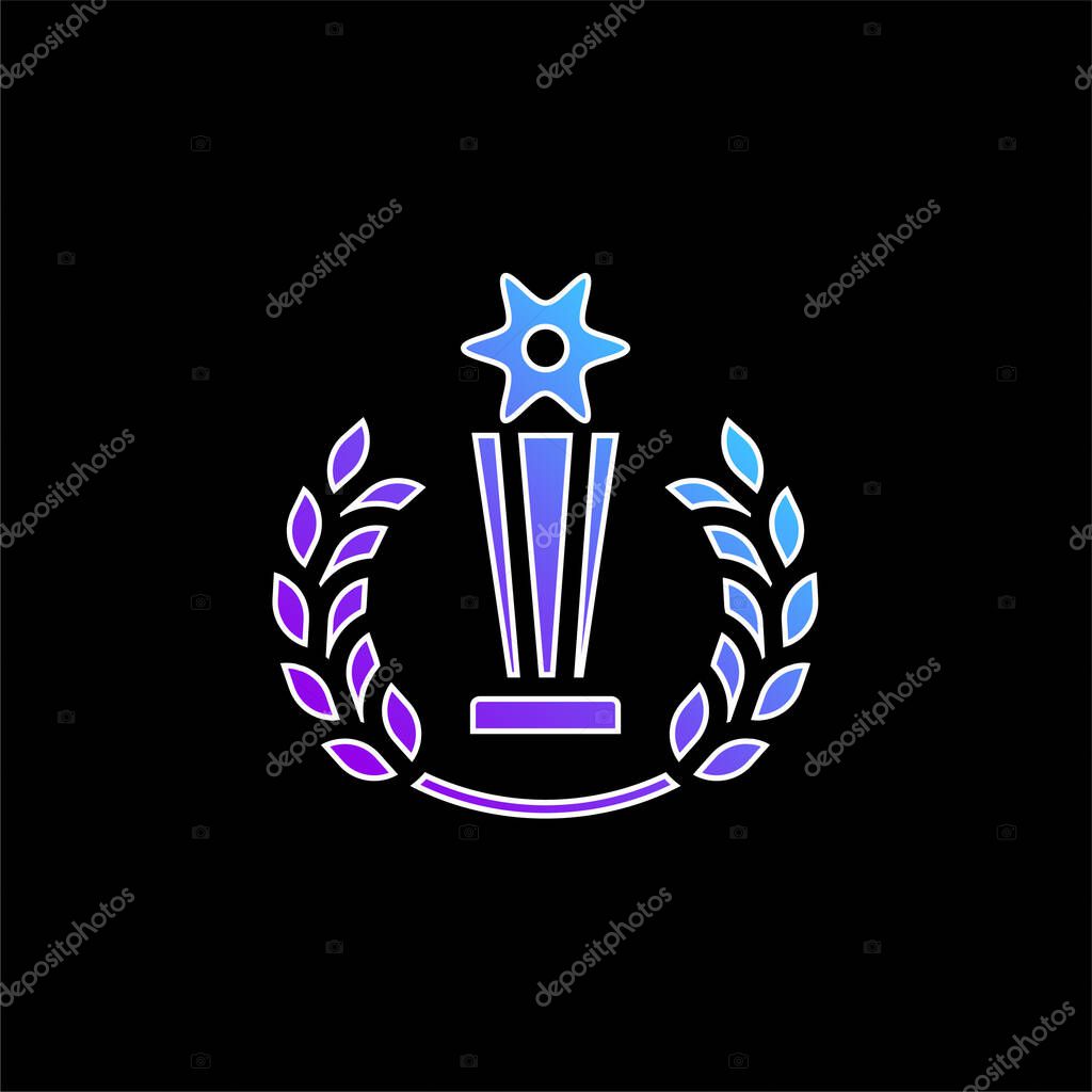 Award blue gradient vector icon