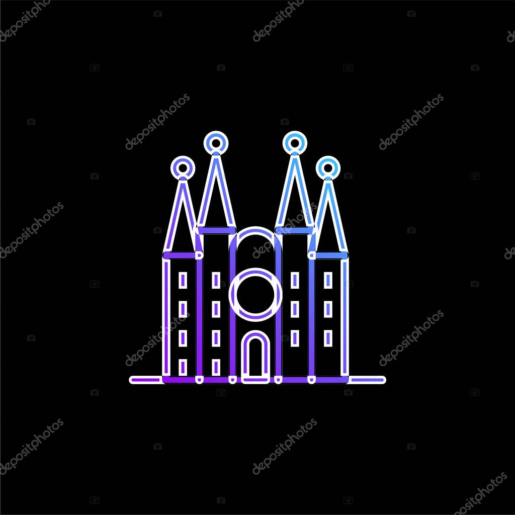 Barcelona blue gradient vector icon