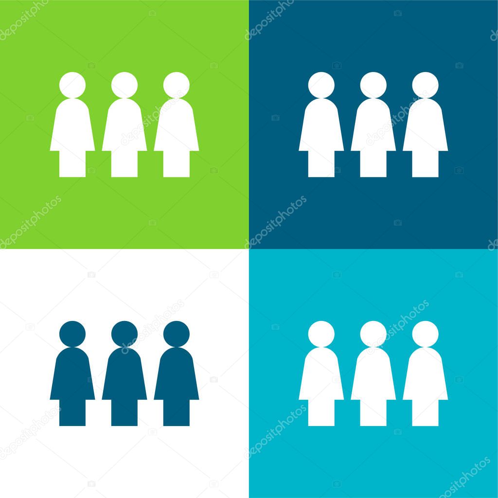 Activism Flat four color minimal icon set