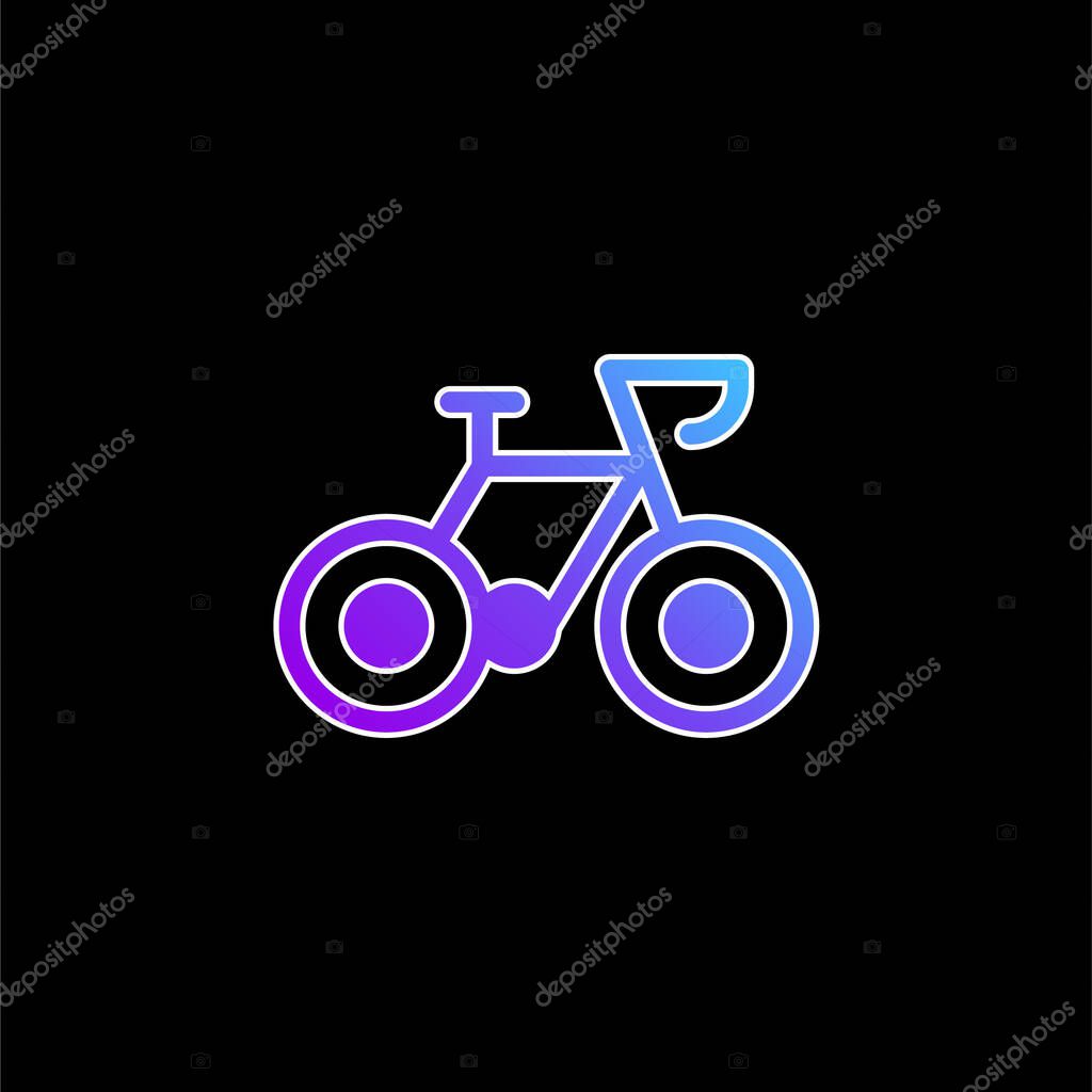 Bicycle blue gradient vector icon