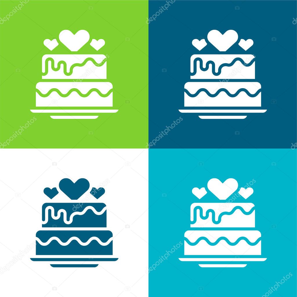 Baker Flat four color minimal icon set