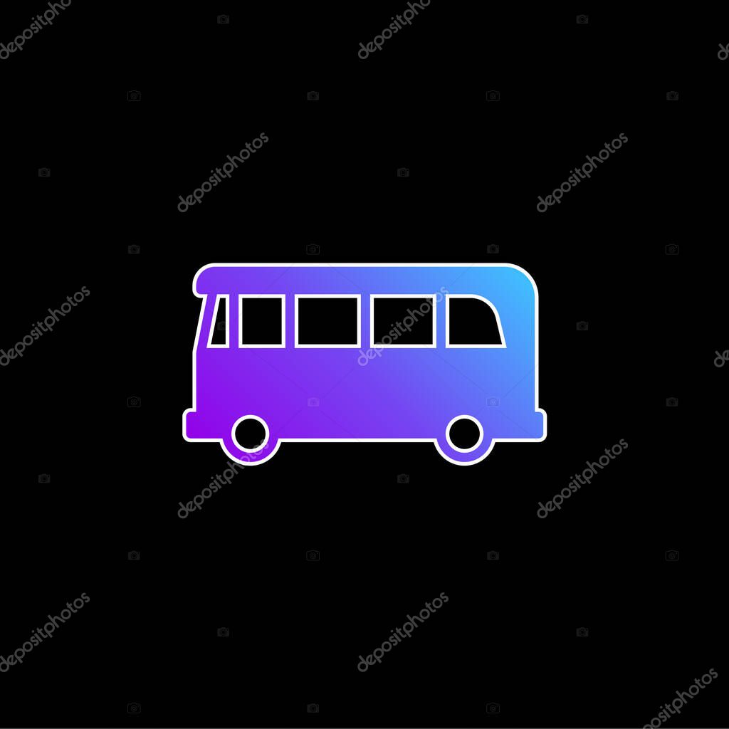 Airport Bus blue gradient vector icon