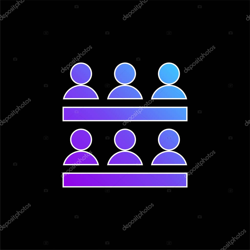 Association blue gradient vector icon