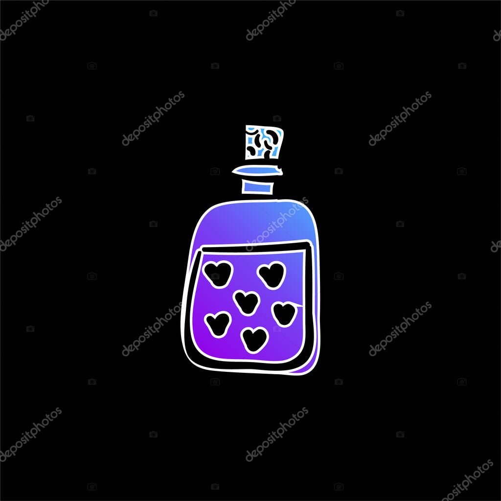 Bottle blue gradient vector icon