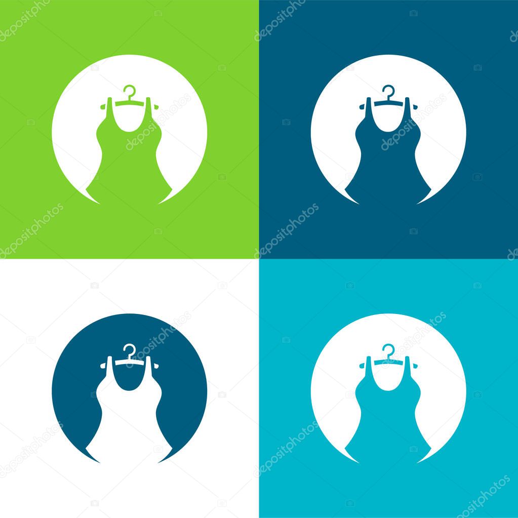 All About Style Flat four color minimal icon set