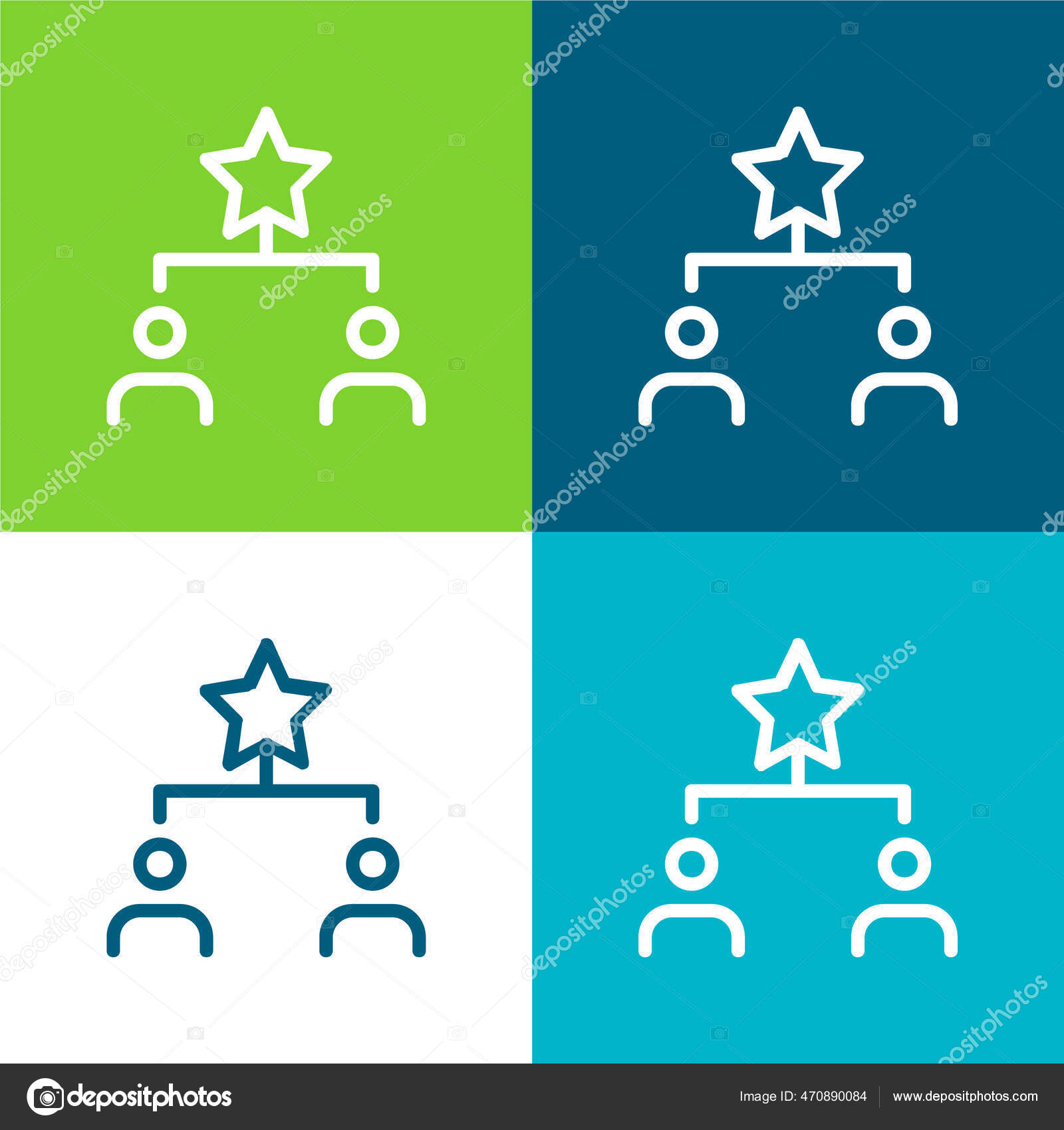 Best Flat Four Color Minimal Icon Set Stock Vector by ©Infolight 470890084