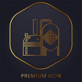 Zlaté prémiové logo nebo ikona pivovaru