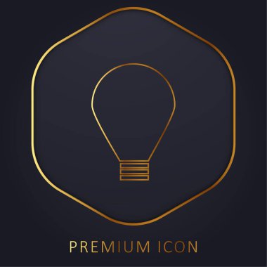 Büyük Ampul Altın Çizgisi logosu veya simgesi