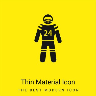 American Football Player minimal bright yellow material icon clipart
