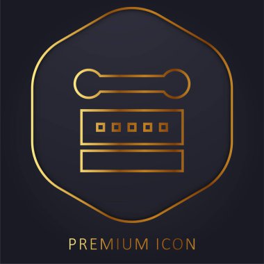 Bodhr n altın çizgi prim logosu veya simgesi
