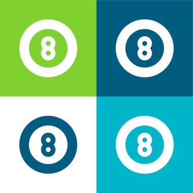 Bilardo Düz 4 Renk en küçük simge kümesi