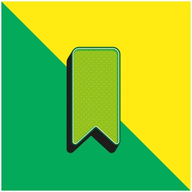 Yer imi Yeşil ve sarı modern 3d vektör simgesi logosu