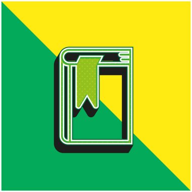 Gündem Yeşil ve Sarı Modern 3D vektör simgesi logosu