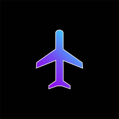 Uçak mavi gradyan vektör simgesi