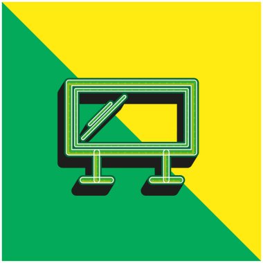 Billboard Yeşil ve sarı modern 3d vektör simgesi logosu