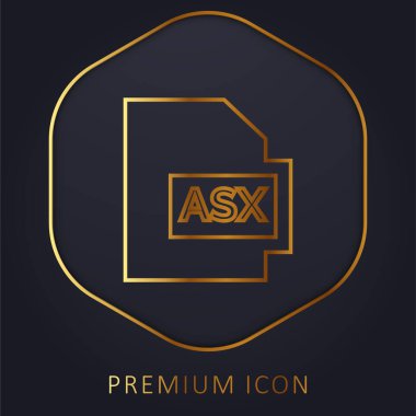 Asx golden line premium logo or icon clipart