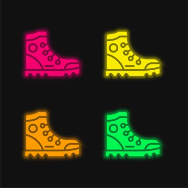 Parlak neon vektör simgesini başlat