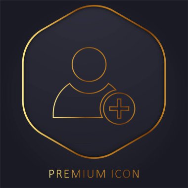 Kullanıcı altın satırı premium logosu ya da simgesi ekle