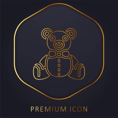 Ayı altın çizgisi prim logosu veya simgesi