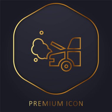Bonnet altın çizgi prim logosu veya simgesi