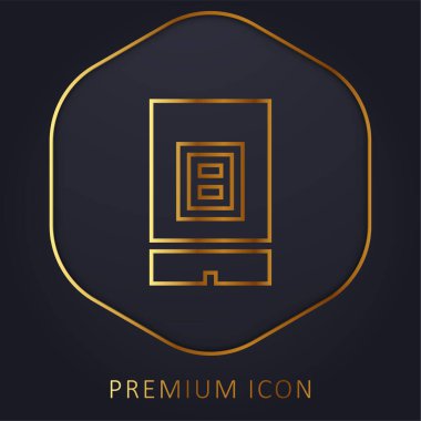 Altın çizgi prim logosu ya da simgesi uygula