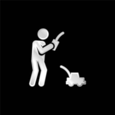 Gümüş kaplama metalik simge