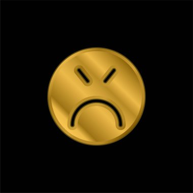 Kızgın altın kaplama metalik simge veya logo vektörü