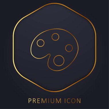 Sanatçı Palet Altın Çizgi prim logosu veya simgesi