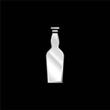 Bira şişesi gümüş kaplama metalik simge