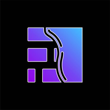 Tuğla duvar mavi eğimli vektör simgesi