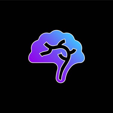 Beyin mavisi gradyan vektör simgesi