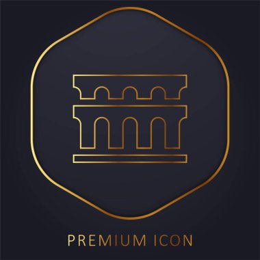 Aqueduct golden line premium logo or icon clipart