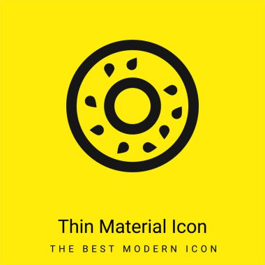 Simit en az parlak sarı madde simgesi