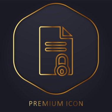 Engellenmiş Dosya Altın Hat premium logosu veya simgesi
