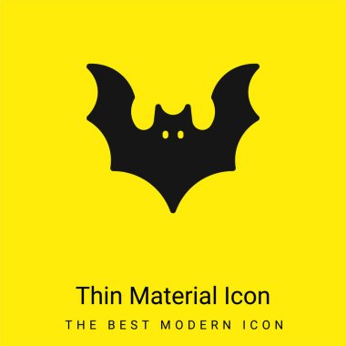 Bat minimal bright yellow material icon clipart