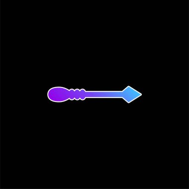 Ok mavi eğimli vektör simgesi