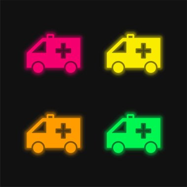 Parlayan neon vektör simgesi