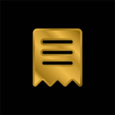 Yer imi altın kaplamalı metalik simge veya logo vektörü