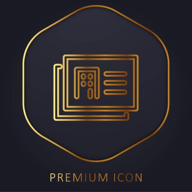 Mimari Sunum Kartları Altın Hat prim logosu veya simgesi