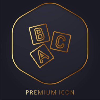 Brick Harfleri Altın Hat prim logosu veya simgesi